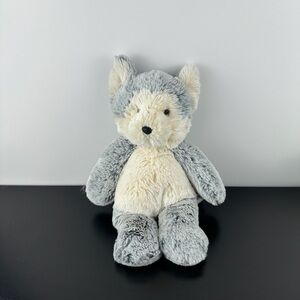 Aurora Sweet & Softer Wolf Husky 10” Gray White Cream Plush Stuffed Animal